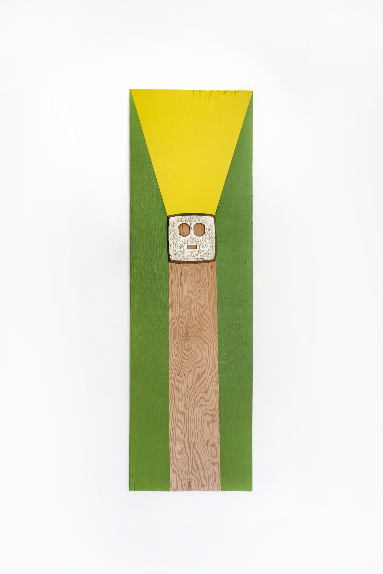 Michael Lazarus, *no title*, 2013. Paint, found object on wood 