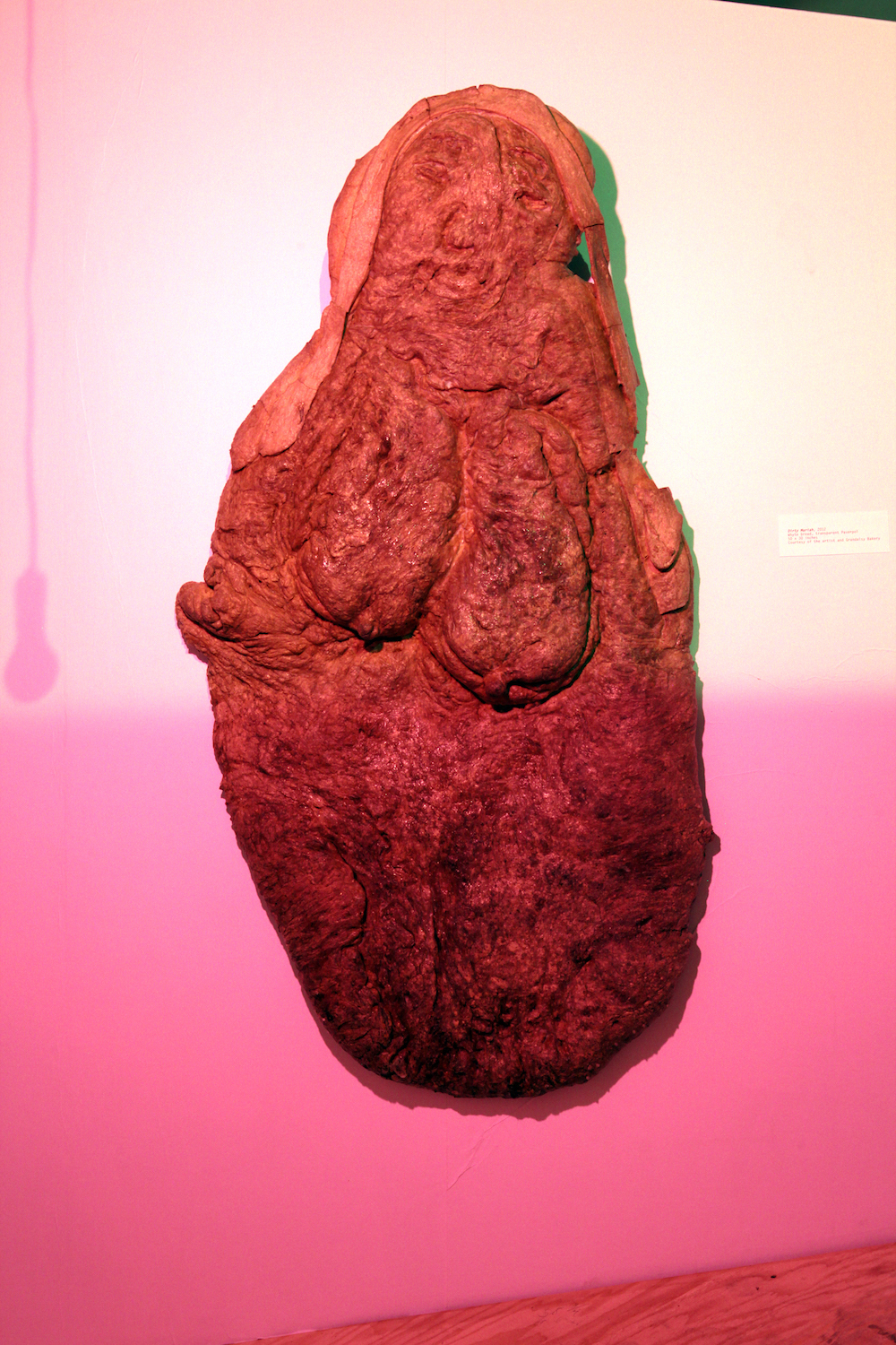 Vaginal Davis, *Dirty Mariah*, 2012. Whyte bread, transparent Paverpol, 50 x 30 inches, Courtesy of the artist and Grandaisy Bakery