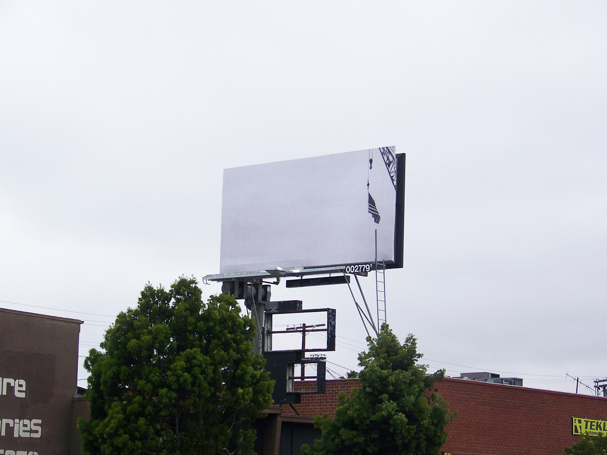 Lovett/Codagnone, *Make Anarchy and Disorder Your Trademarks*. Billboard project with LA><ART