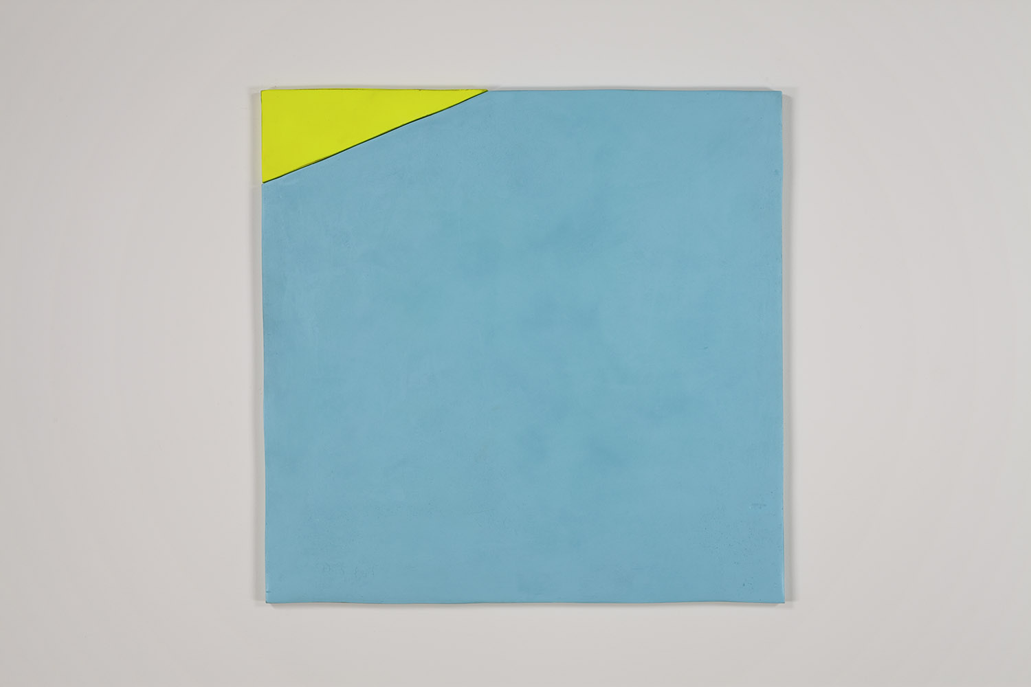 Sadie Benning, *Wipe*, *Ace Fluorescent Solar Yellow and Montana Gold Pool*, 2011. Medite 2, spray paint, dowels, and plaster, 36 3/8 x 36 7/8 inches