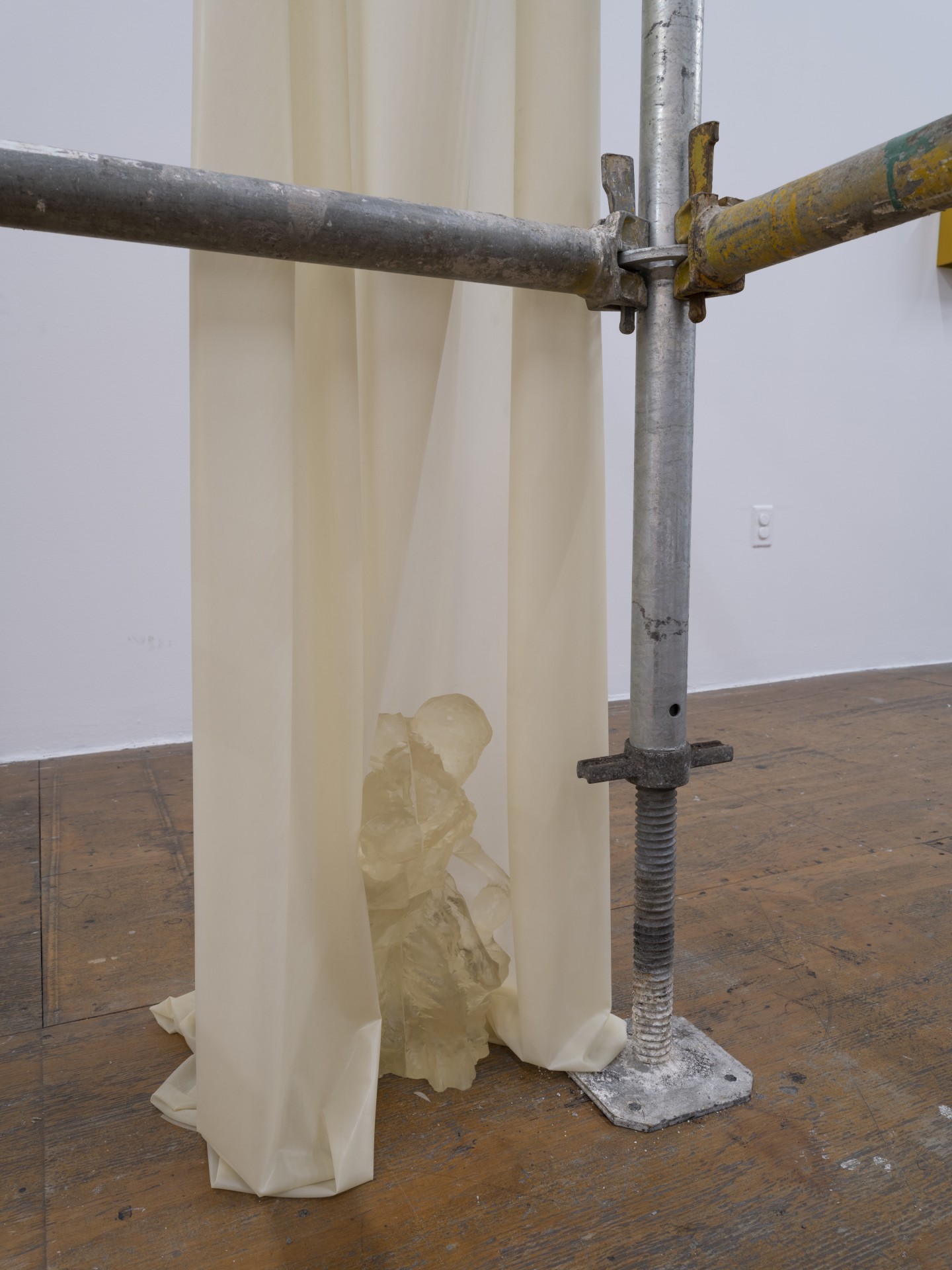 Anna Campbell, *Imitation with Original* (detail), 2022, 3D print, silicone caulking, latex, clamps. Photo: Daniel Kukla.