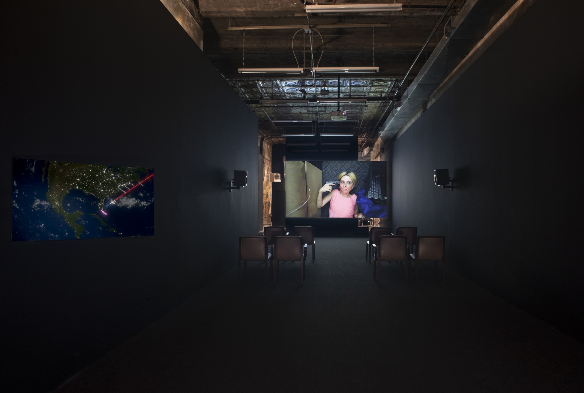 Jordan Strafer, *PUNCHLINE*, 2022. Installation view at Participant Inc, New York. Photo: Daniel Kukla.