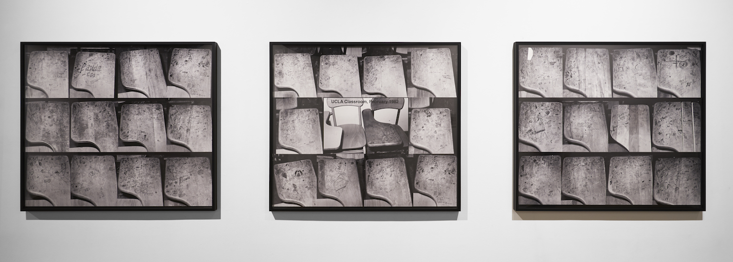 Fred Lonidier, *UCLA Bored To Death*, 1982/2014. Three digital prints