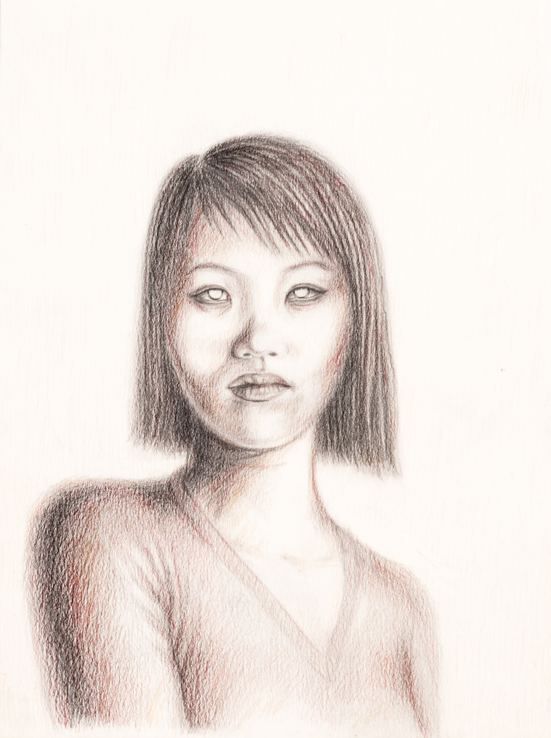 G.B. Jones, *Evelyn Lau*, 2004. Graphite and colored pencil on paper