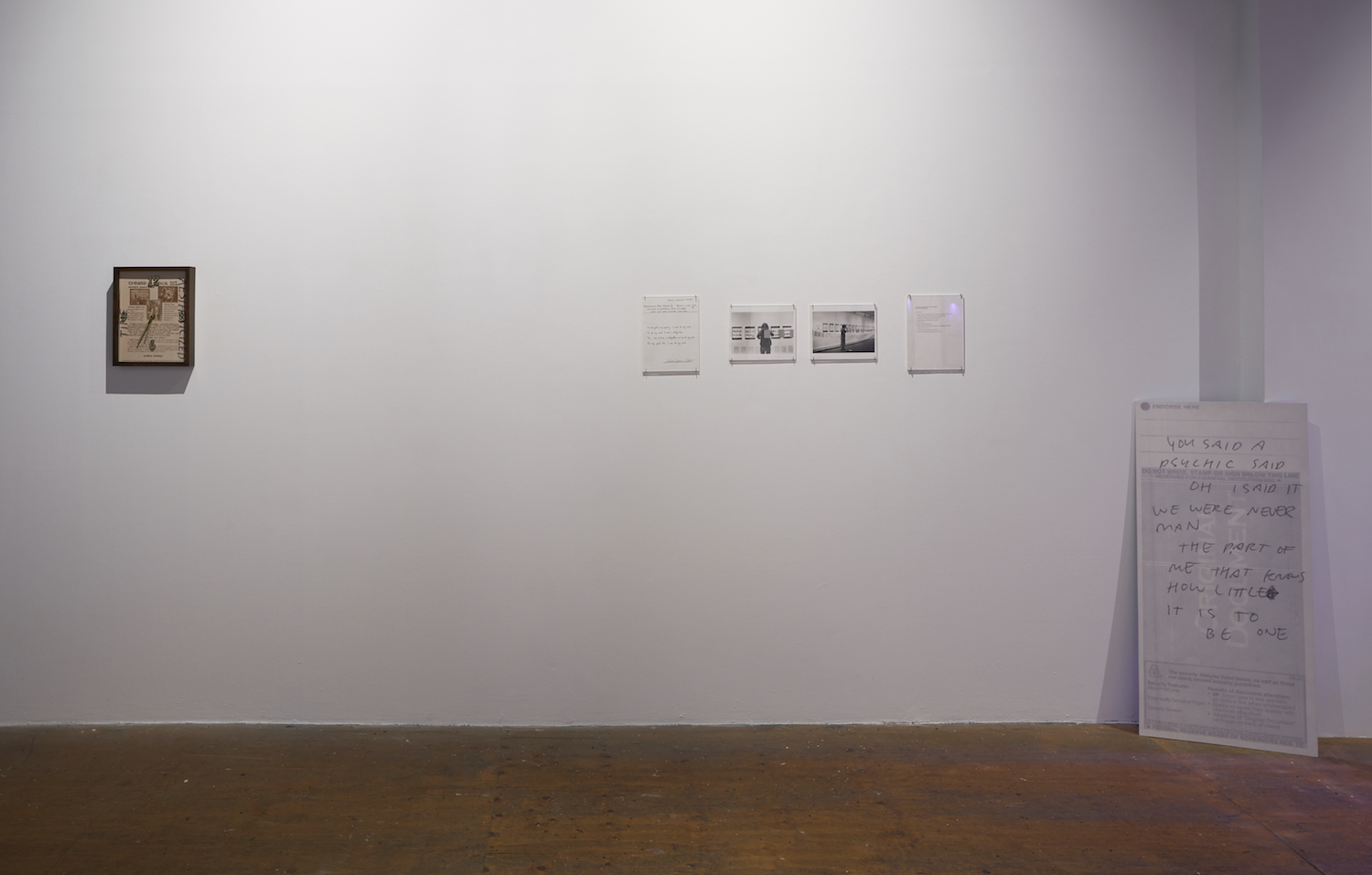 *A new job to unwork at*. Installation view