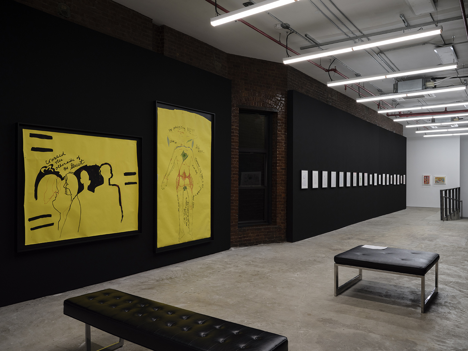 Chloe Dzublio, *The Prince George Drawings*, curated by Alex Fleming and Nia Nottage, installation view at Participant Inc, NYC. Photos by Studio Kukla