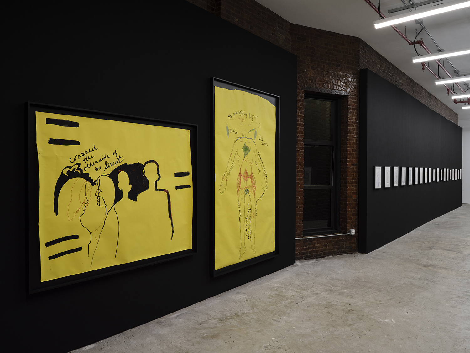 Chloe Dzublio, *The Prince George Drawings*, curated by Alex Fleming and Nia Nottage, installation view at Participant Inc, NYC. Photos by Studio Kukla