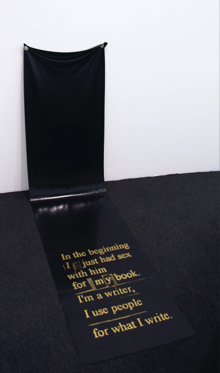 Itziar Barrio, *I'm a writer*, 2014. Silkscreen on latex