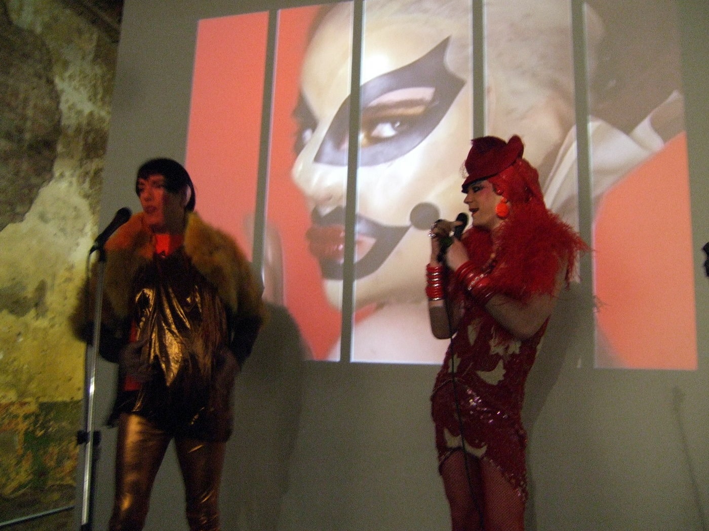 Tabboo! (Stephen Tashjian) and Brandon Olson, Performance at *Dead Flowers NYC*, 2010