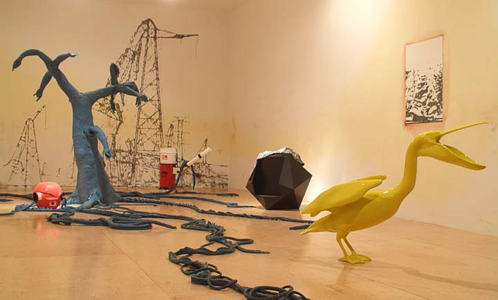 Rachel Lowther, *Castle Spike*, 2003. Installation view at Participant Inc, New York.