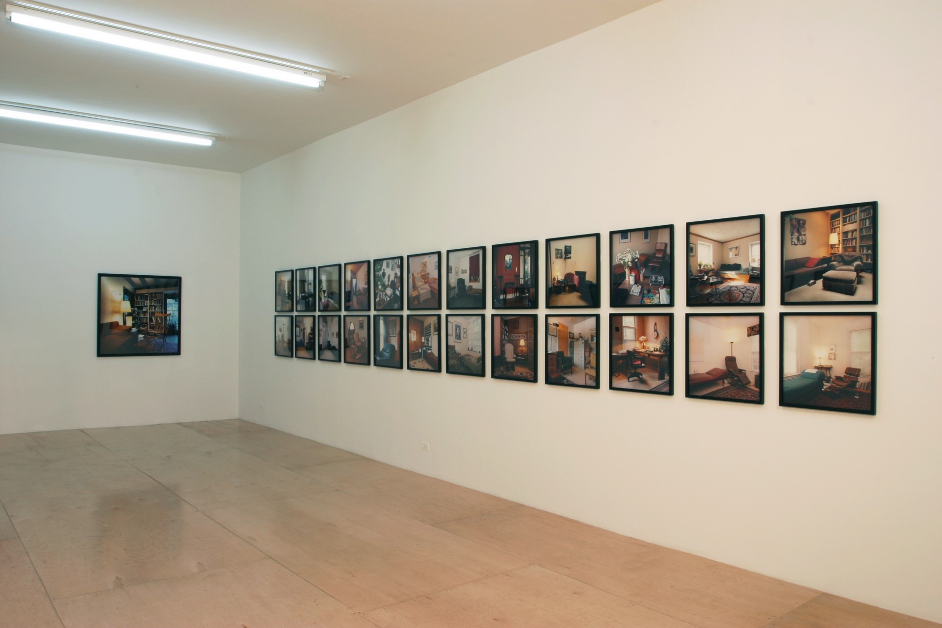 Shellburne Thurber, Psychoanalytic Interiors, 2003. Installation view at Participant Inc, New York. 