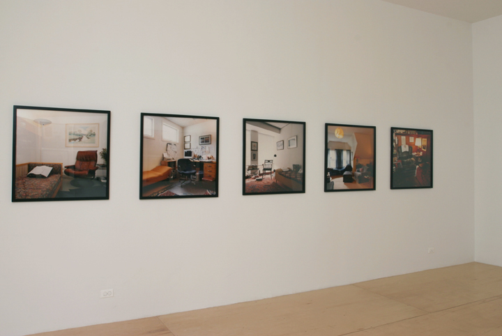Shellburne Thurber, *Psychoanalytic Interiors*, 2003. Installation view at Participant Inc, New York. 