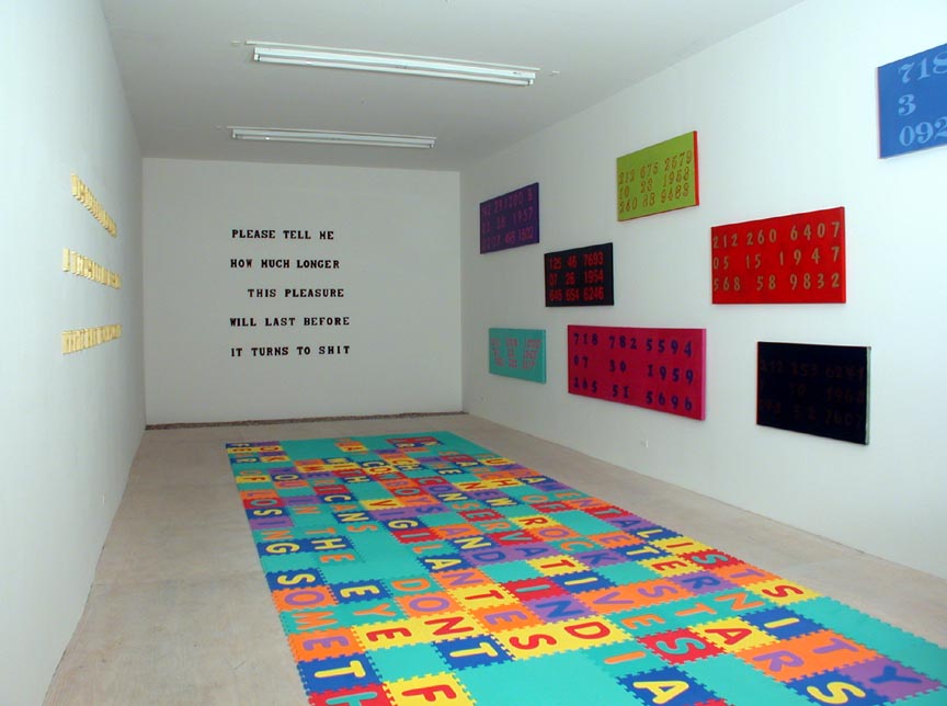 Kathe Burkhart, *Numbers & Letters*, 2003