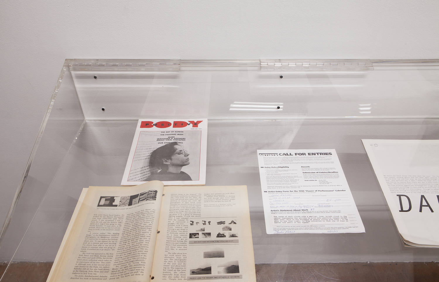 *Altered After*, installation view with Visual AIDS archival material