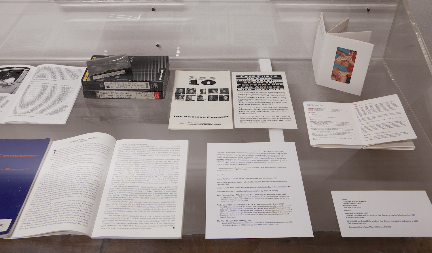 *Altered After*, installation view with Visual AIDS archival material