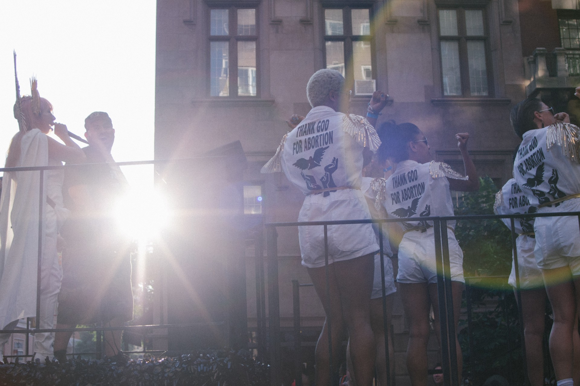 Viva Ruiz, A Joyful Noise: Thank God For Abortion Pride Parade Float. Photo: Elliot Luscombe