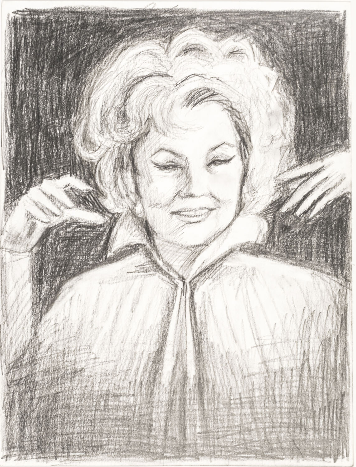 G.B. Jones, *Agnes Moorehead as 'Endora*,' 2017. Graphite on paper