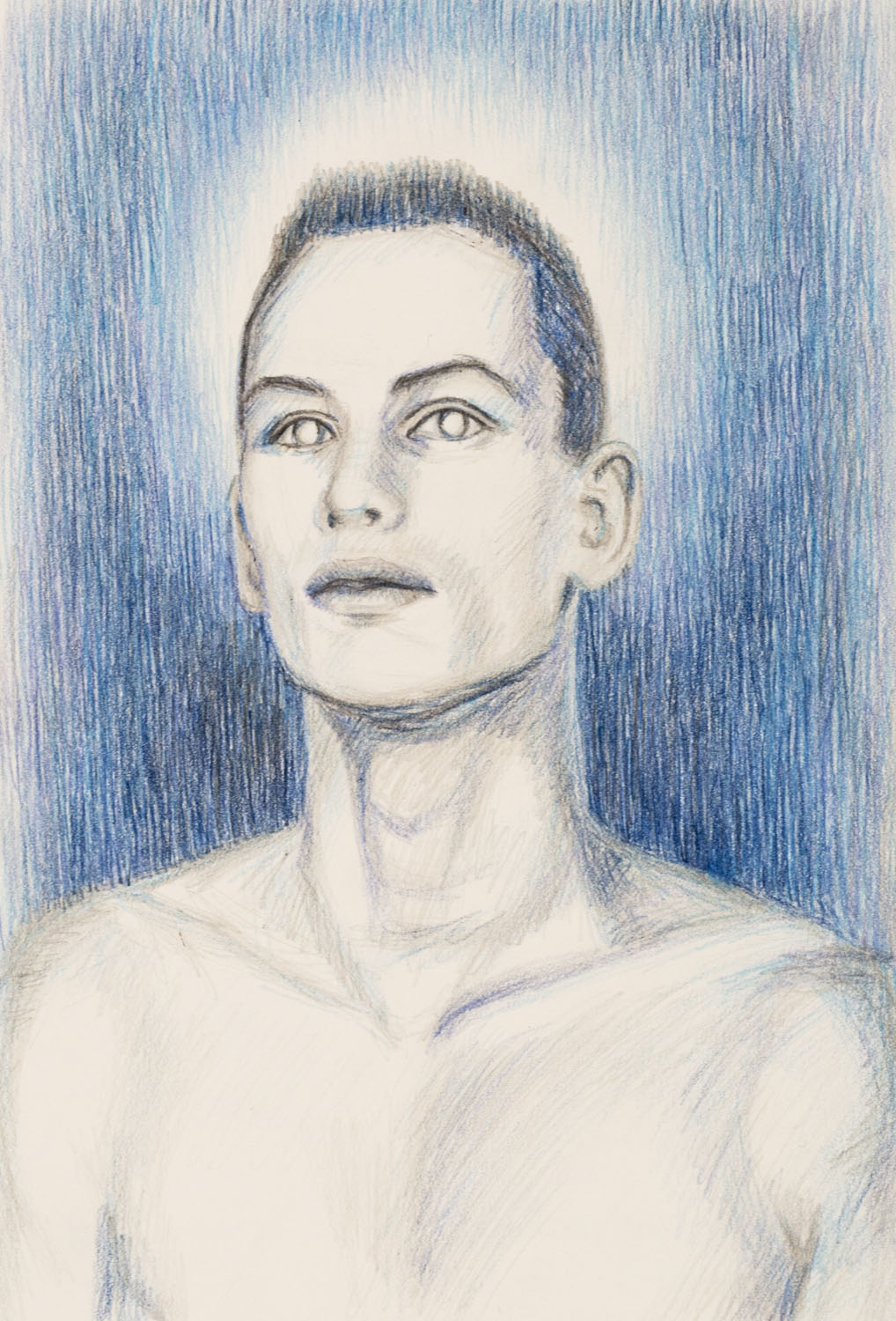 G.B. Jones, *Blue Mark Morrisroe*, 2004. Graphite and colored pencil on paper