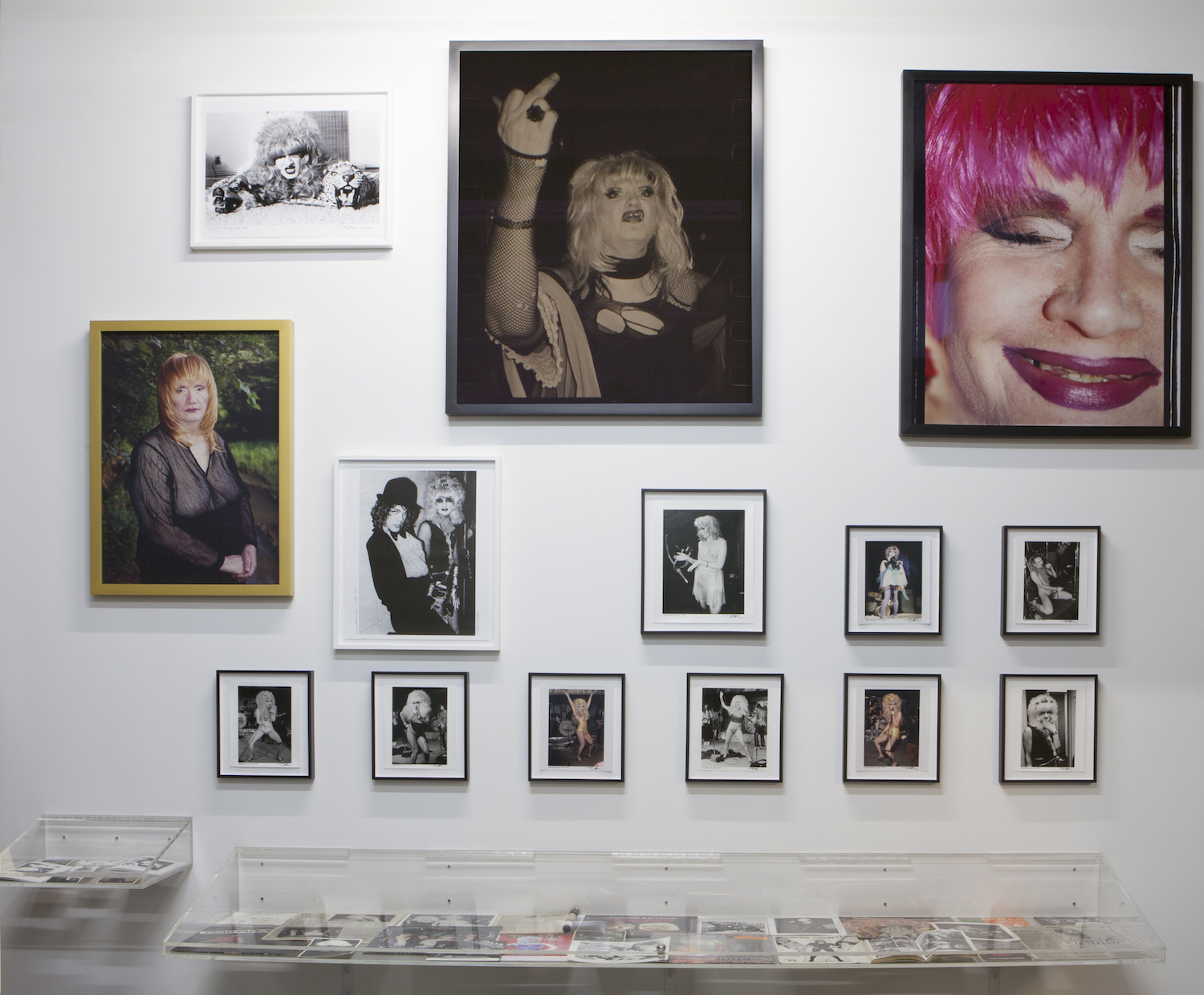 Jayne County, *Paranoia Paradise*. Photographs (L-R) by Leee Black Childers, Michael Fox, and Bob Gruen. Photo: Mark Waldhauser