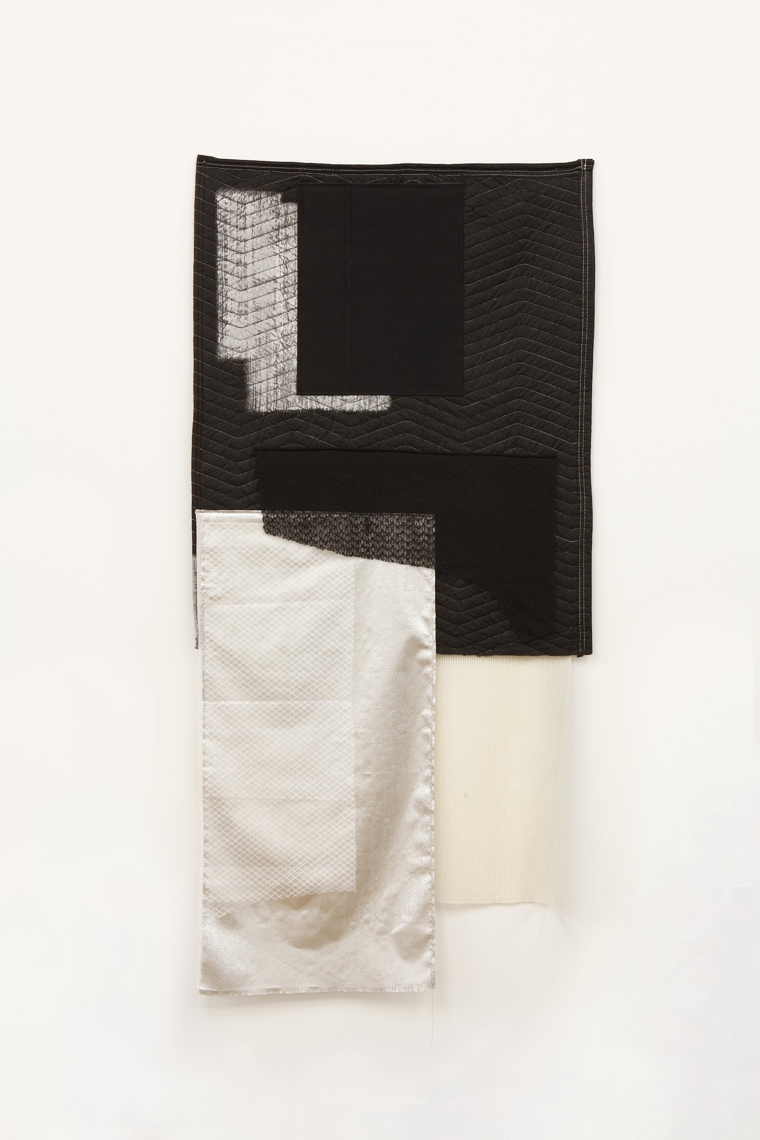 Tuesday Smillie, *Rigid Binary 2*. 2018. Textiles, oil paint, plastic