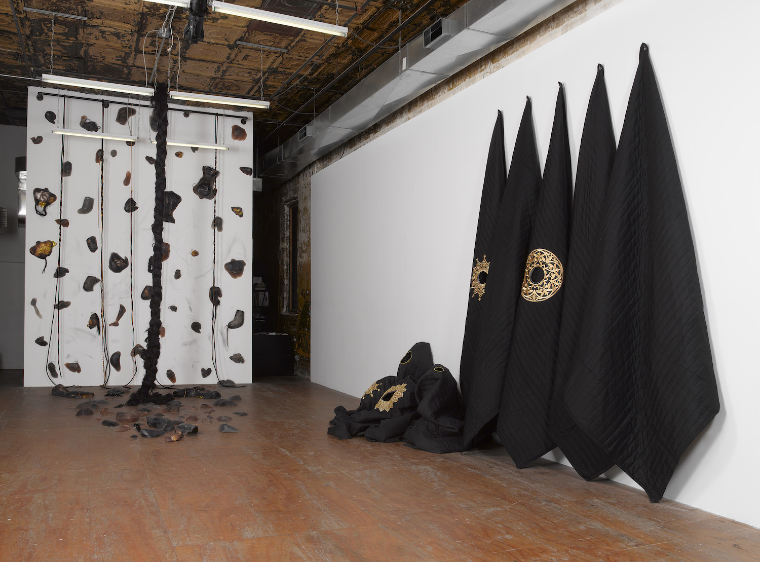 Baseera Khan, *iammuslima, *2017, installation view at Participant Inc, New York. Photo: Thomas Barratt and Mark Waldhauser